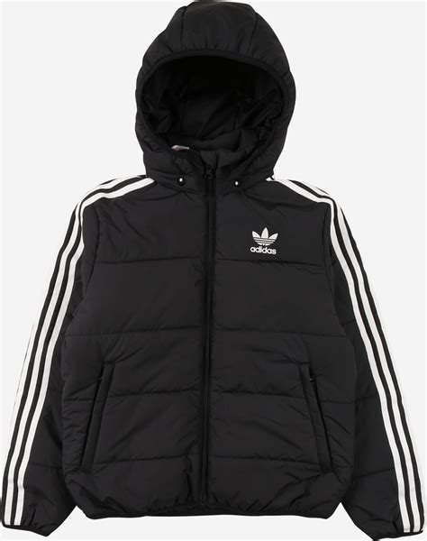 adidas jacke schwarz weiß mit a|Schwarze Jacken .